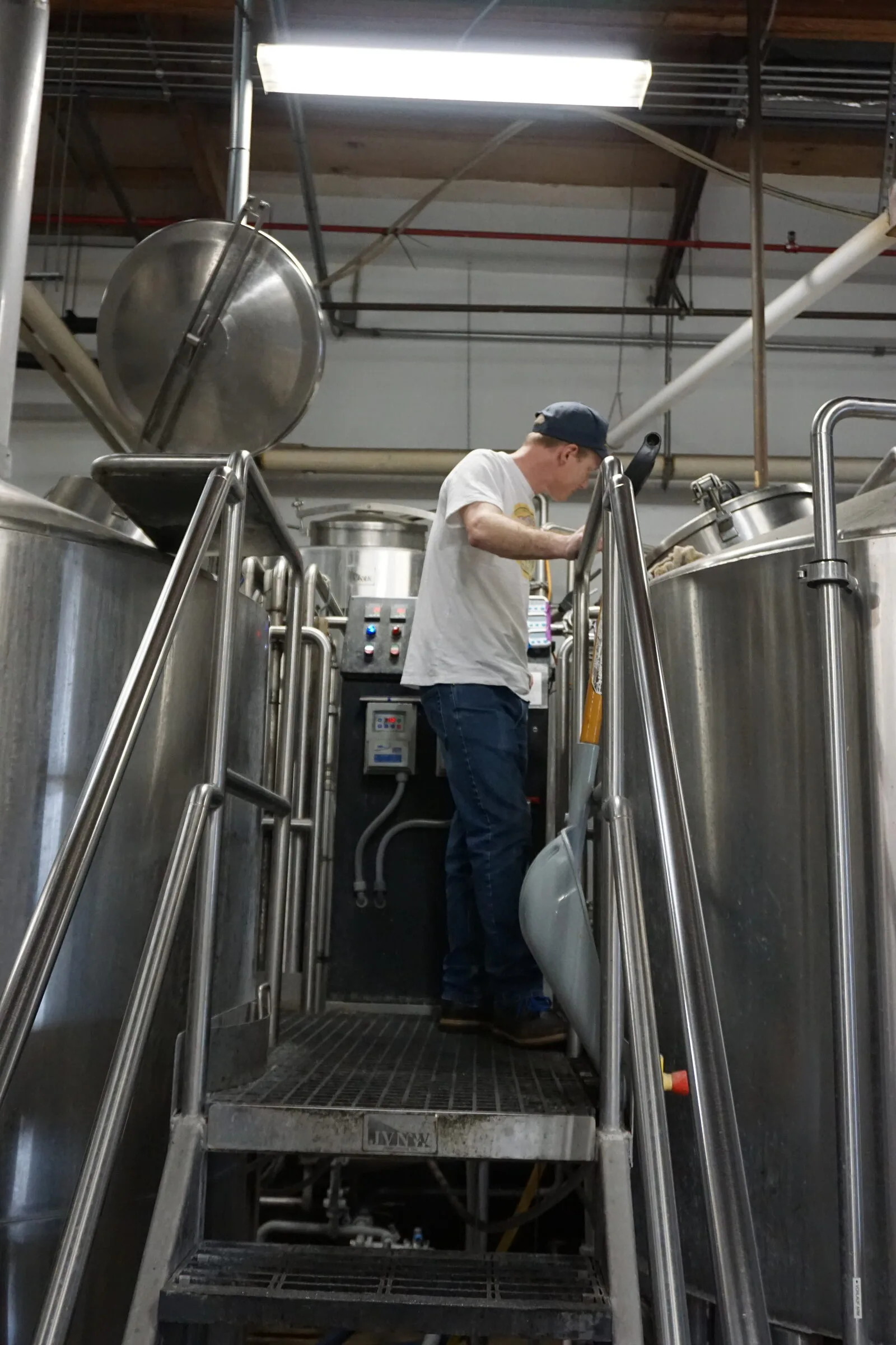 Inside the brewery